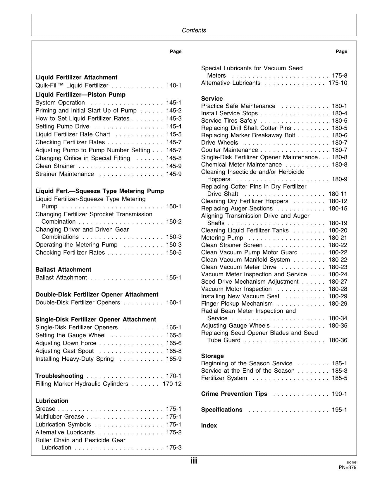 JOHN DEERE 1780 PLANTER OPERATORS MANUAL #6