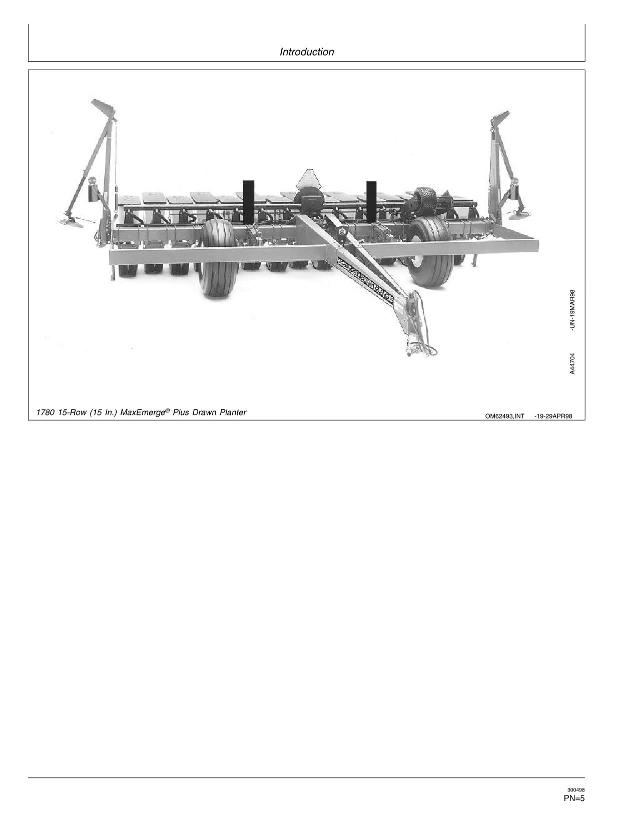 JOHN DEERE 1780 PLANTER OPERATORS MANUAL #6