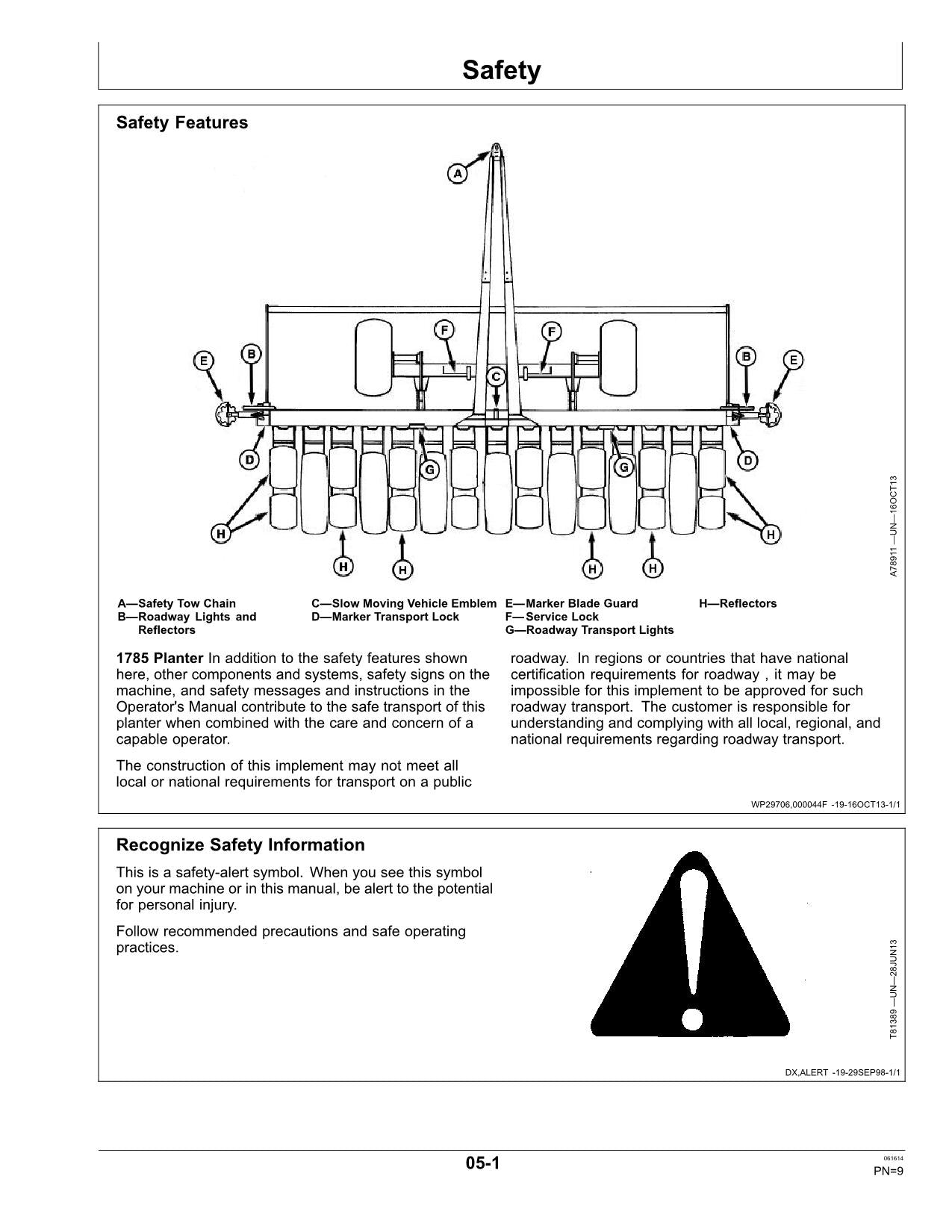 MANUEL D'UTILISATION DU SEMOIR JOHN DEERE 1785 #1