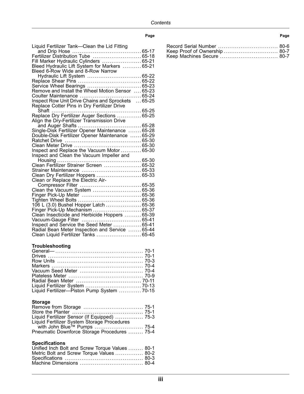 JOHN DEERE 1785 PLANTER OPERATORS MANUAL #3