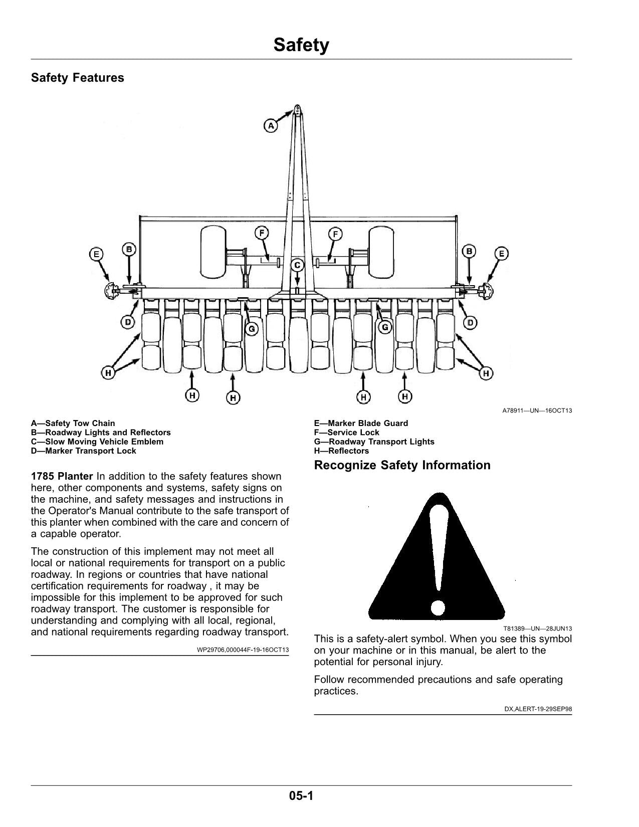 JOHN DEERE 1785 PLANTER OPERATORS MANUAL #3