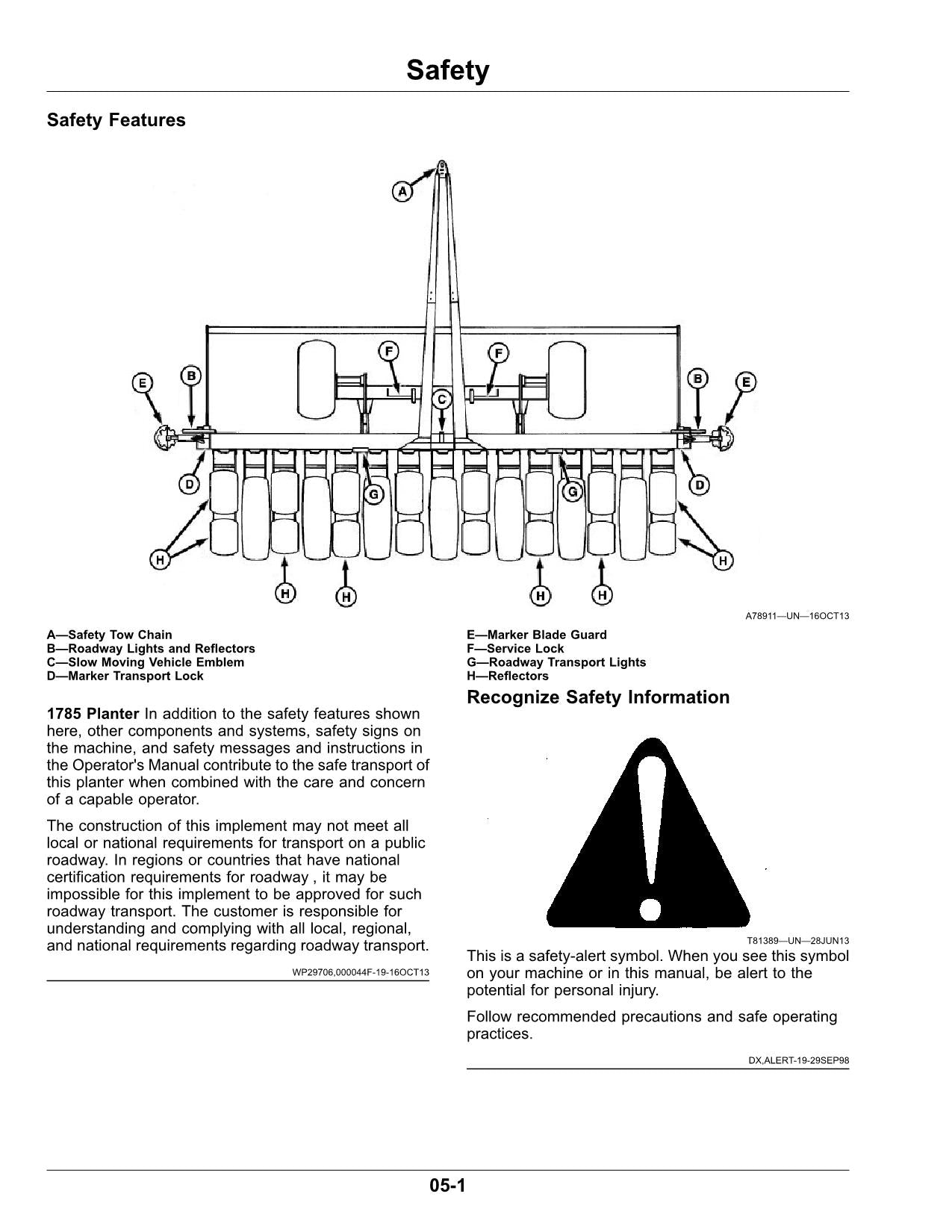 JOHN DEERE 1785 PLANTER OPERATORS MANUAL #4