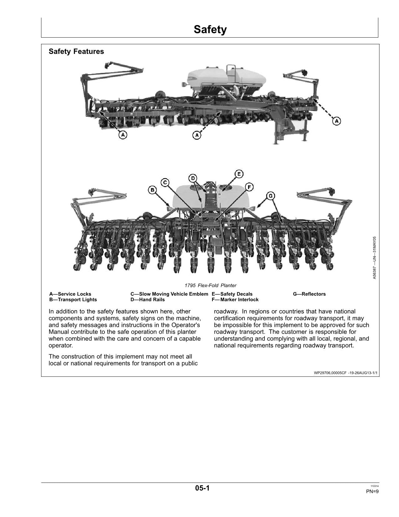 JOHN DEERE 1795 PLANTER OPERATORS MANUAL #2