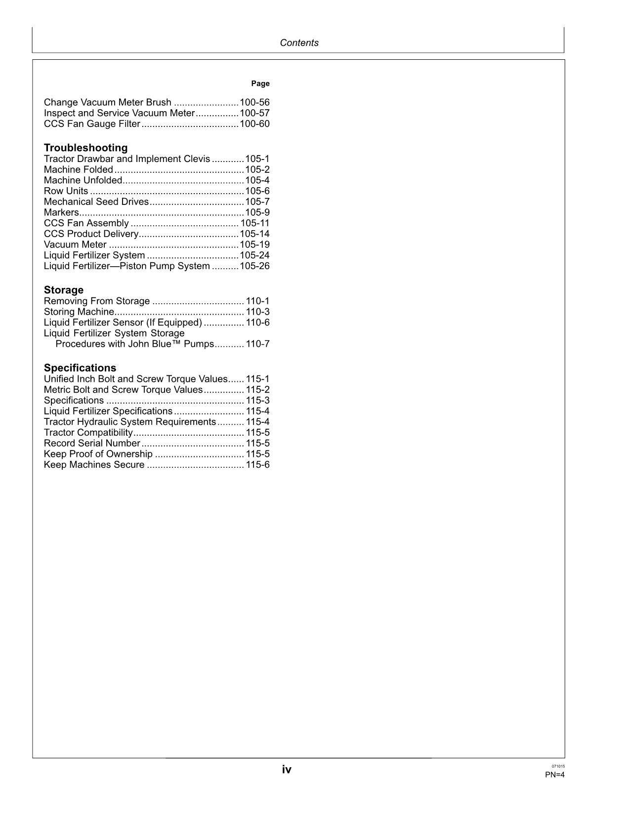 JOHN DEERE 1795 PLANTER OPERATORS MANUAL #5