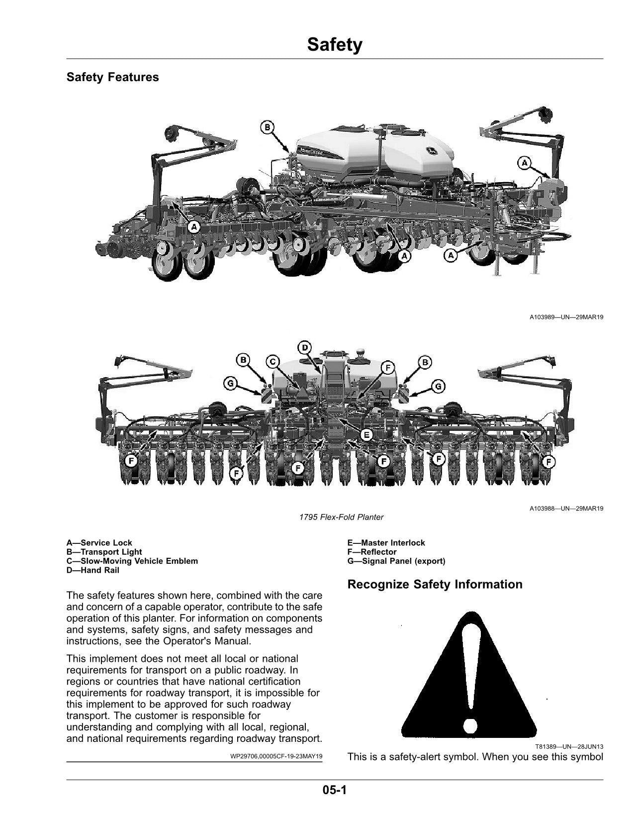 JOHN DEERE 1795 MAXEMERGE 5 PLANTER OPERATORS MANUAL #1