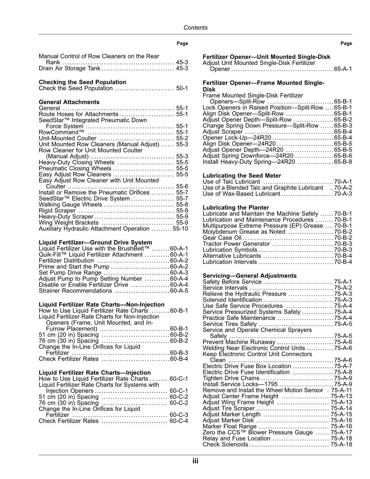 JOHN DEERE 1795 EXACTEMERGE MAXEMERG 5E PLANTER OPERATORS MANUAL