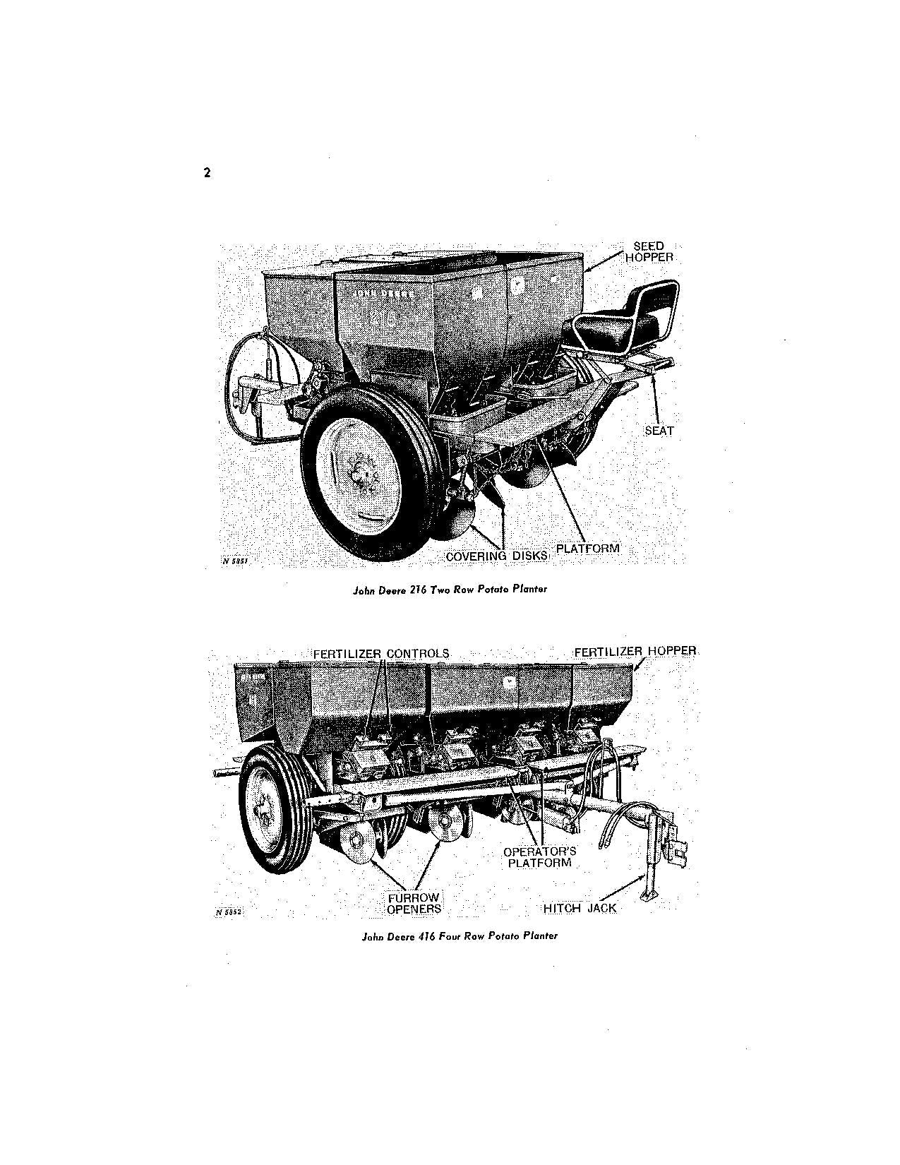 JOHN DEERE 216 416 PLANTER OPERATORS MANUAL #1