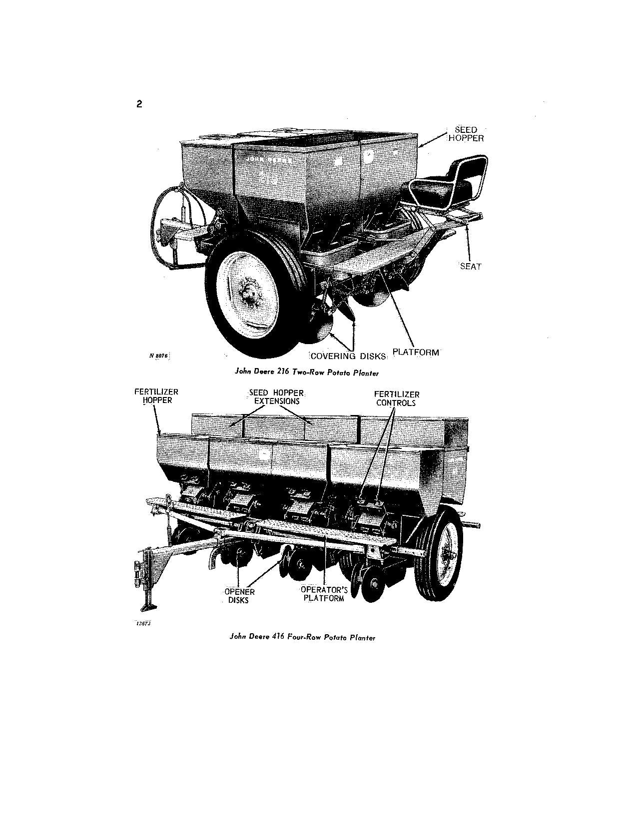 MANUEL D'UTILISATION DU SEMOIR JOHN DEERE 216 416 #2