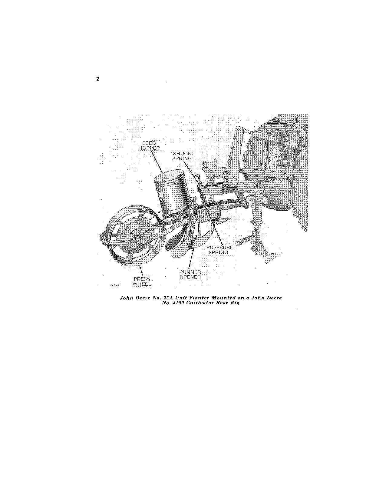 JOHN DEERE 23A PLANTER OPERATORS MANUAL