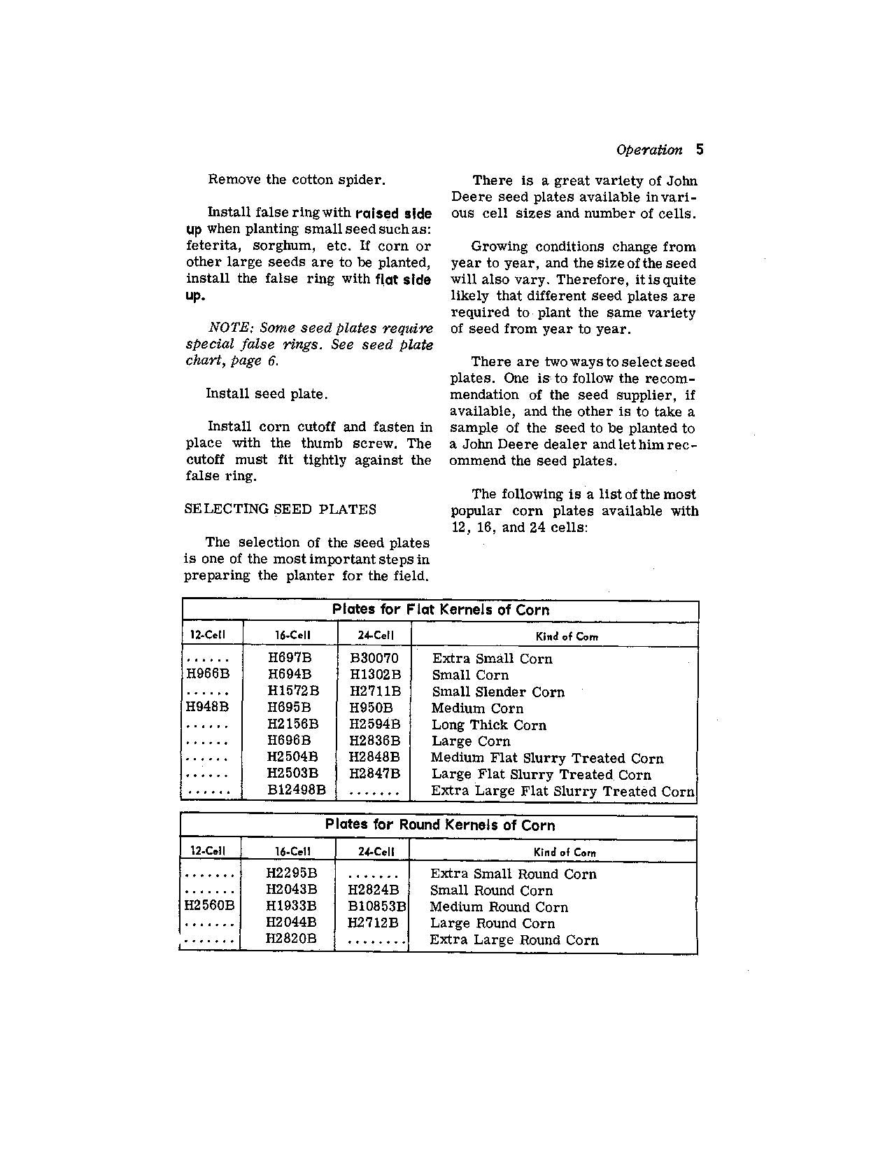 JOHN DEERE 23C PLANTER OPERATORS MANUAL