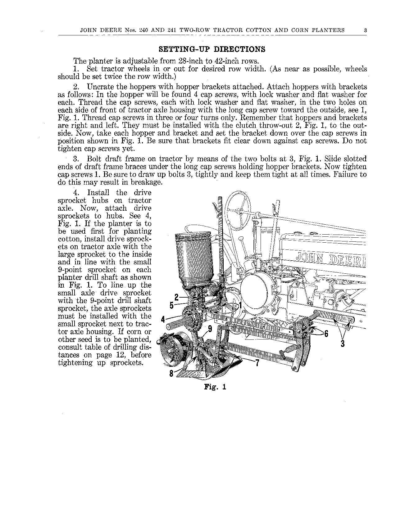 MANUEL D'UTILISATION DU SEMOIR JOHN DEERE 240 241 H