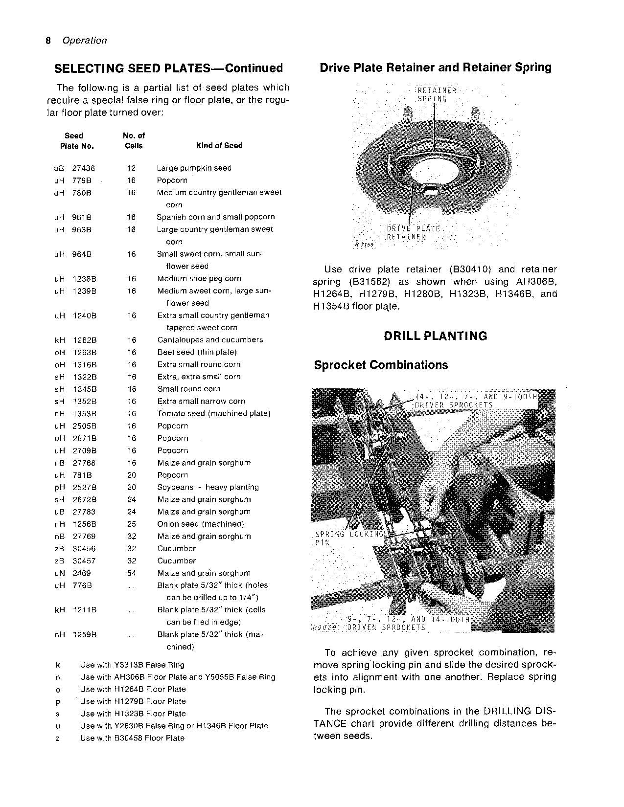 JOHN DEERE 431 631 PLANTER OPERATORS MANUAL