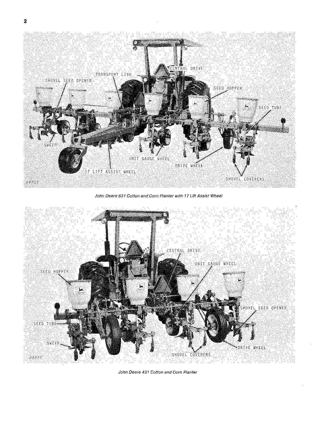 JOHN DEERE 431 631 PLANTER OPERATORS MANUAL