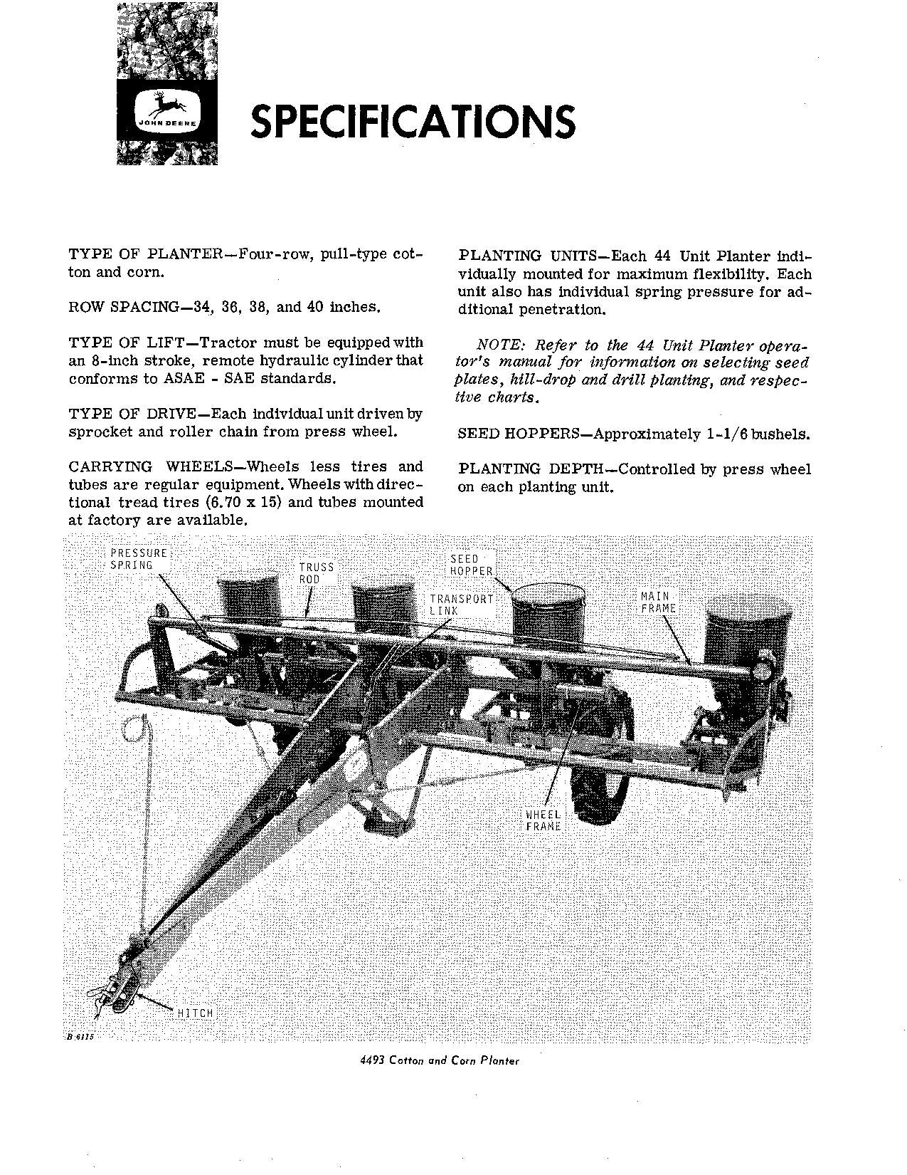 JOHN DEERE 4493 SÄMASCHINE BEDIENUNGSANLEITUNG