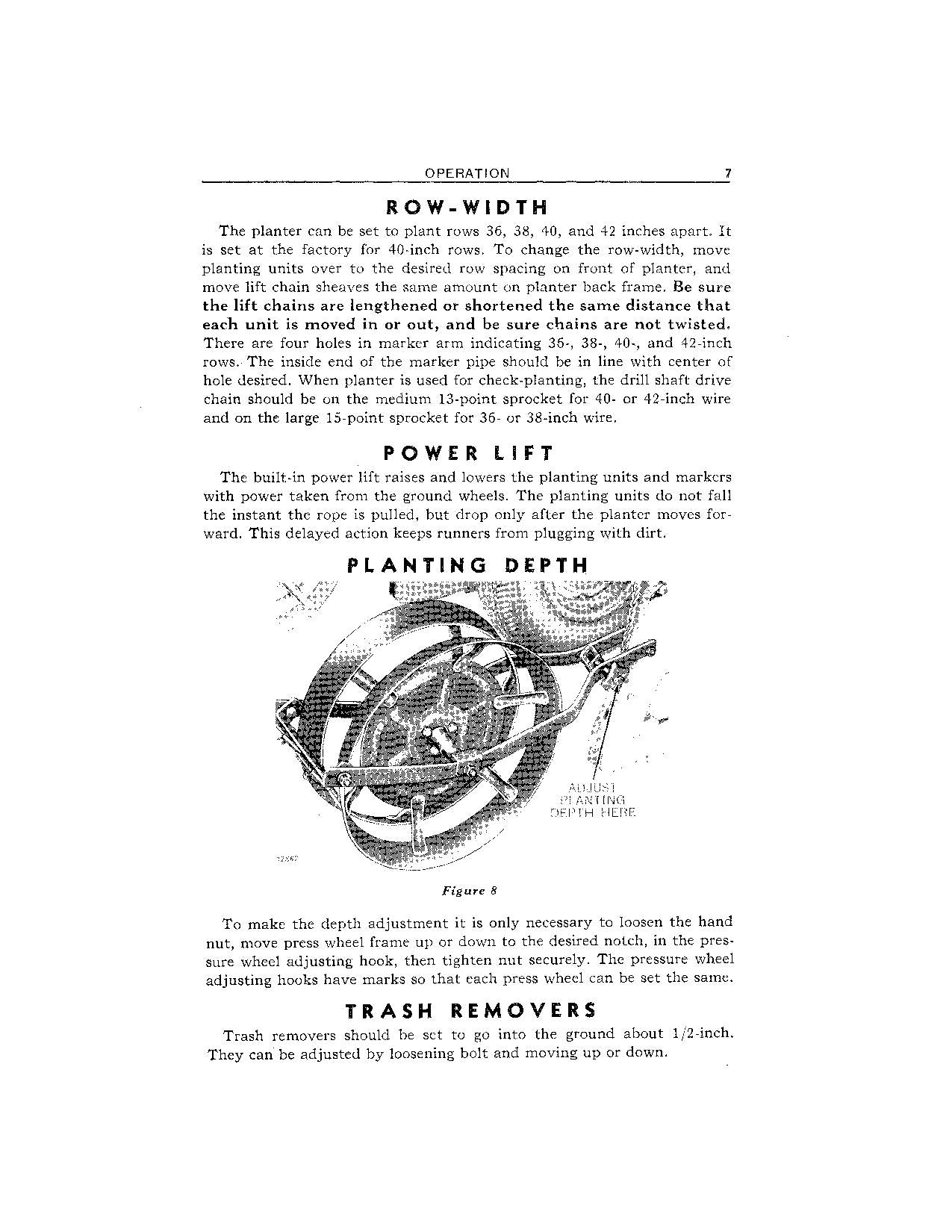 JOHN DEERE 490 PLANTER OPERATORS MANUAL