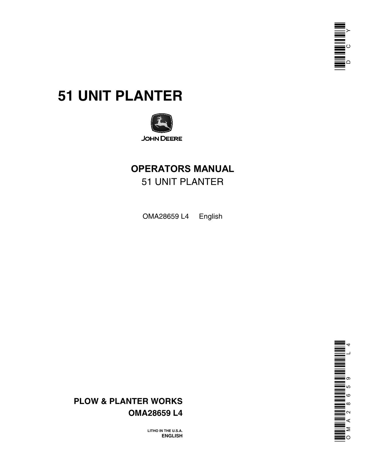 MANUEL D'UTILISATION DU SEMOIR JOHN DEERE 51 #1