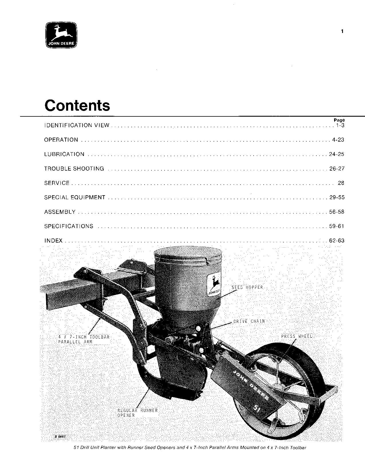 JOHN DEERE 51 PLANTER OPERATORS MANUAL #2