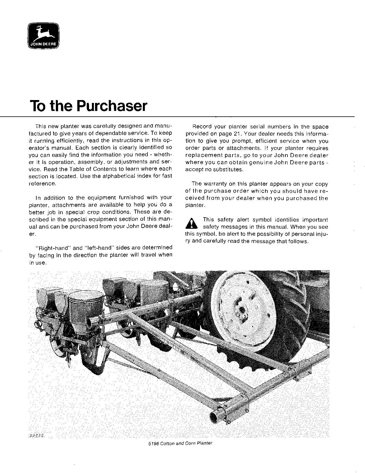 MANUEL D'UTILISATION DU SEMOIR JOHN DEERE 5184 5186