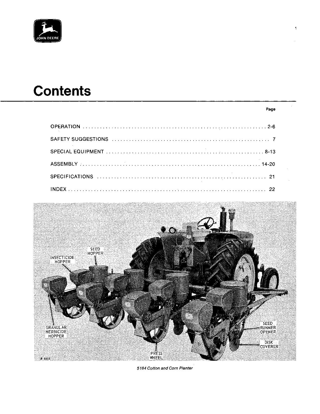 MANUEL D'UTILISATION DU SEMOIR JOHN DEERE 5184 5186