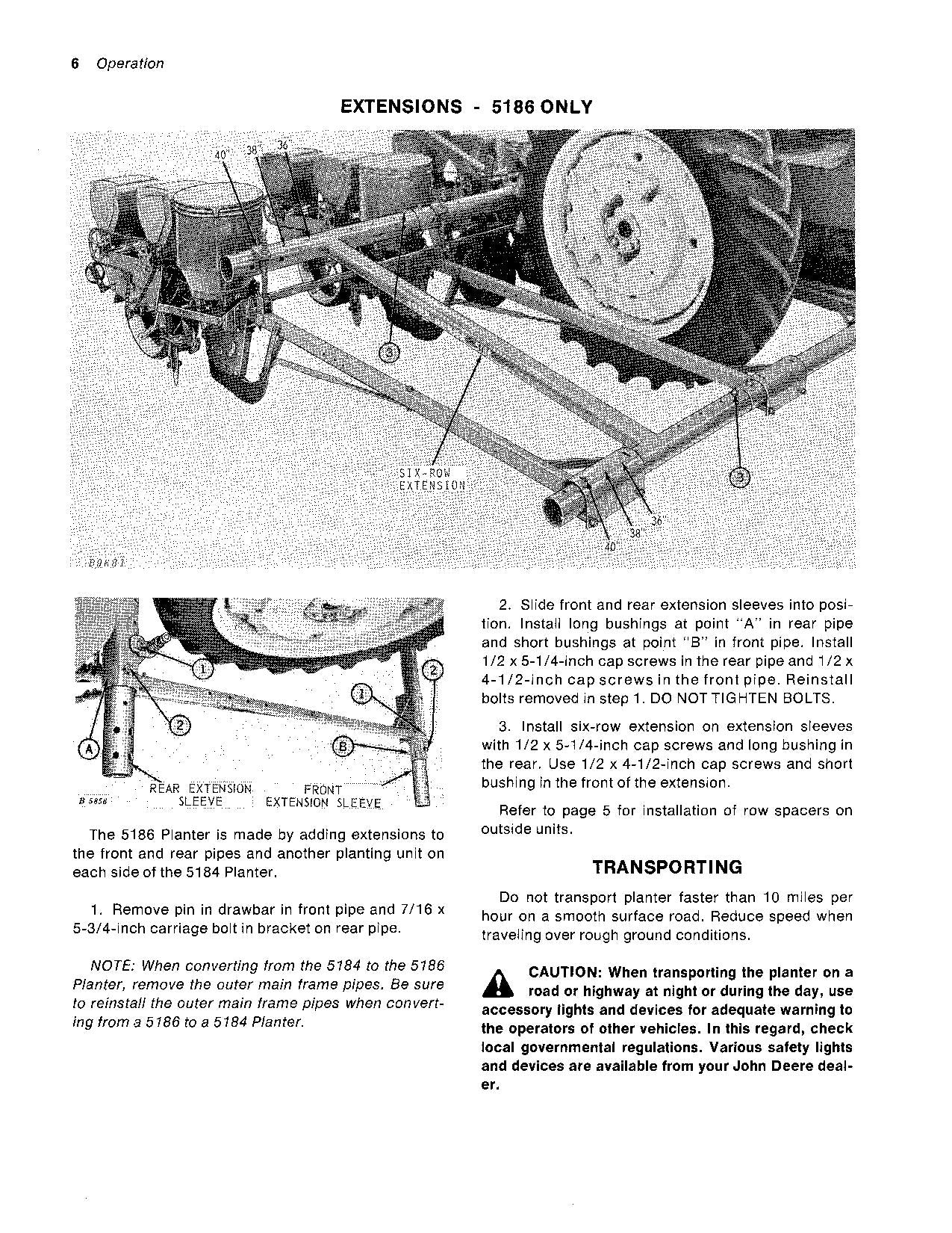 MANUEL D'UTILISATION DU SEMOIR JOHN DEERE 5184 5186