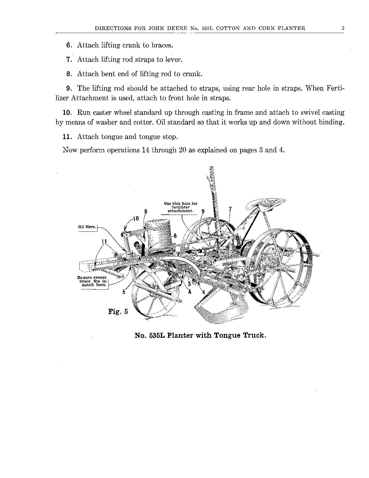 JOHN DEERE 535L PLANTER OPERATORS MANUAL