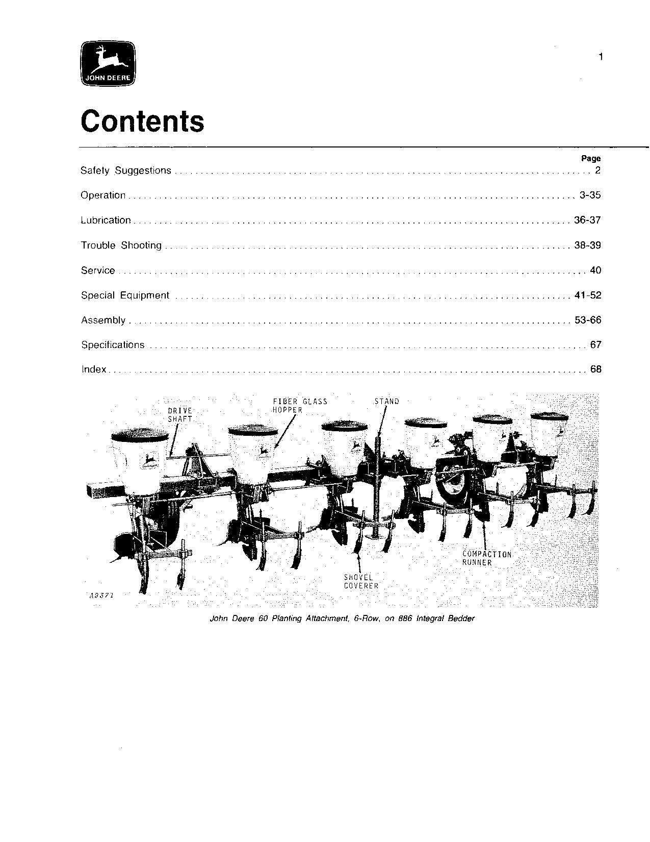 MANUEL D'UTILISATION DU SEMOIR JOHN DEERE 60