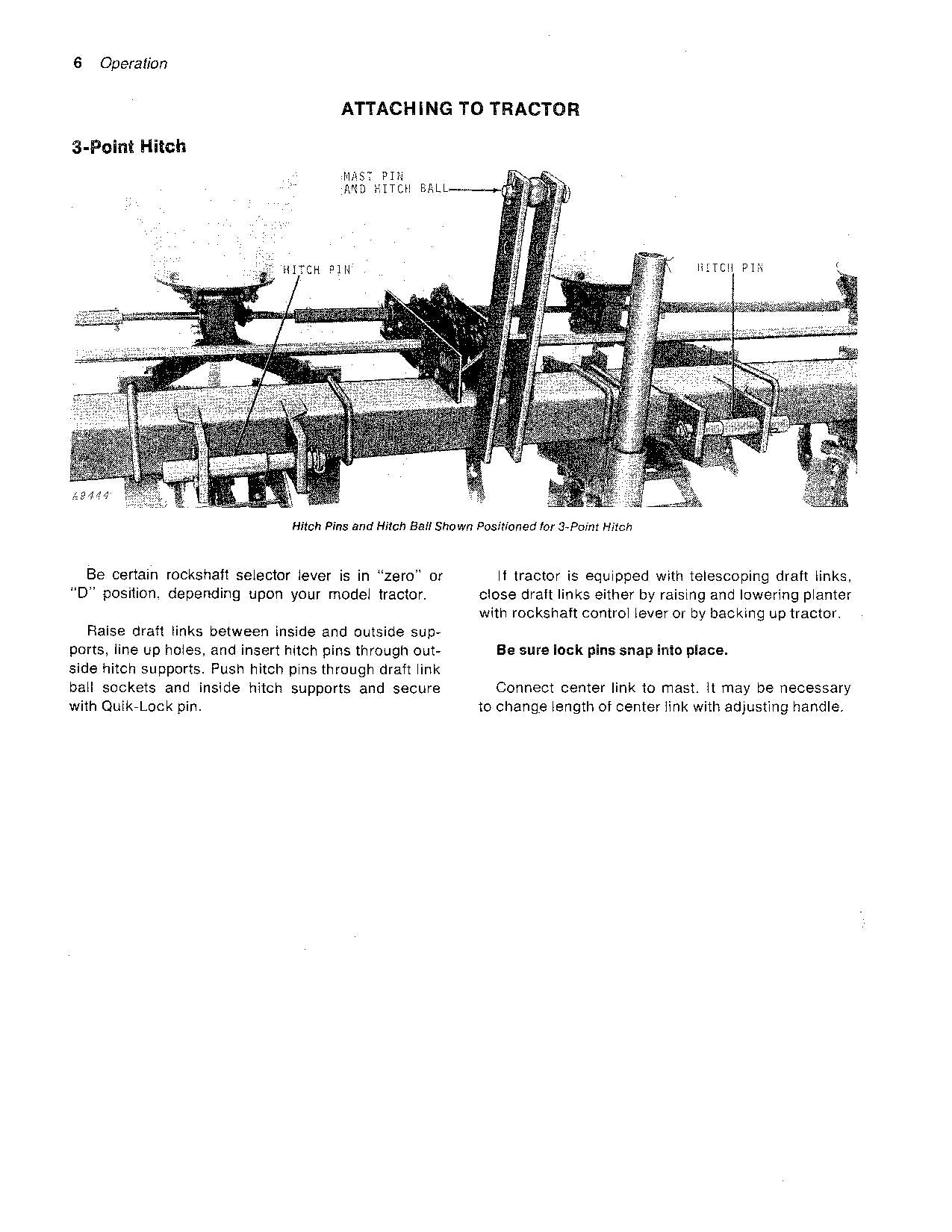 JOHN DEERE 6100 PLANTER OPERATORS MANUAL #2