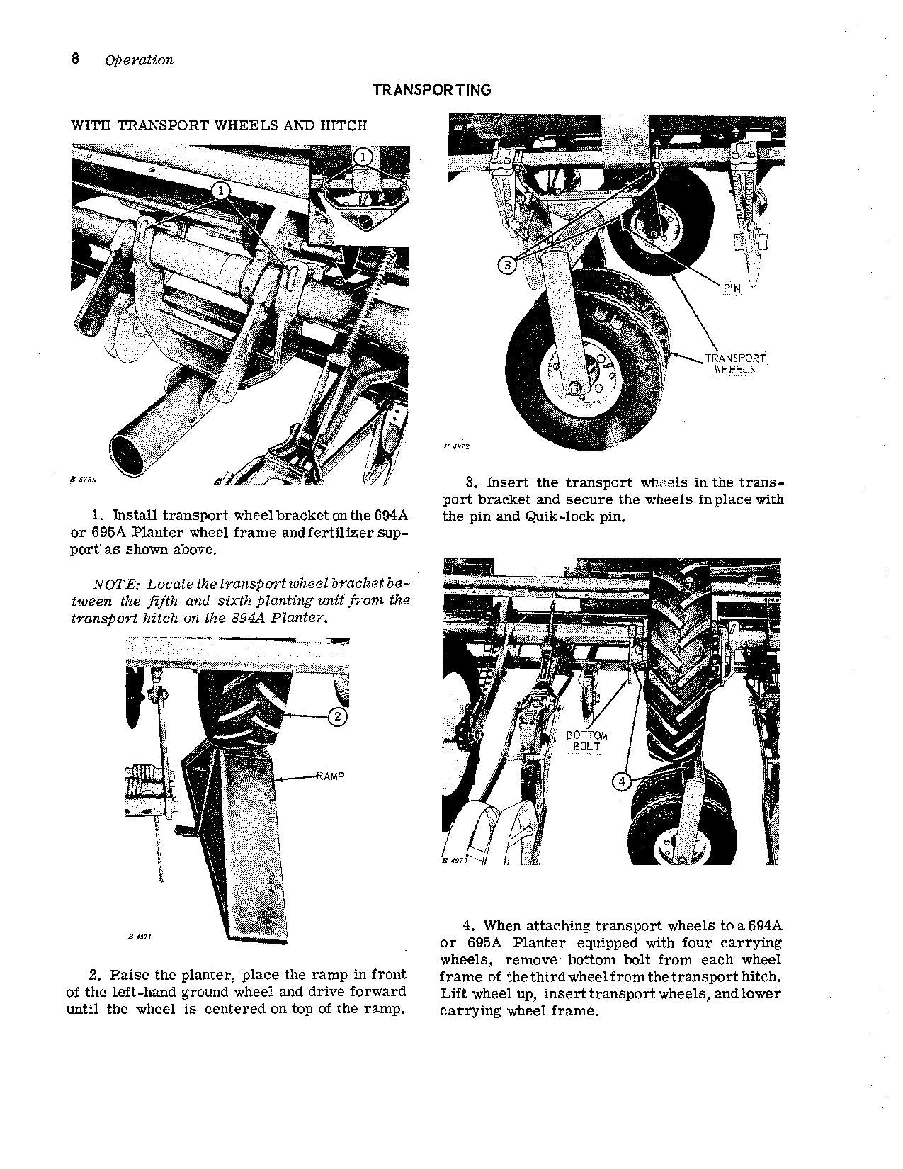 JOHN DEERE 694A 695A 894A PLANTER OPERATORS MANUAL #1