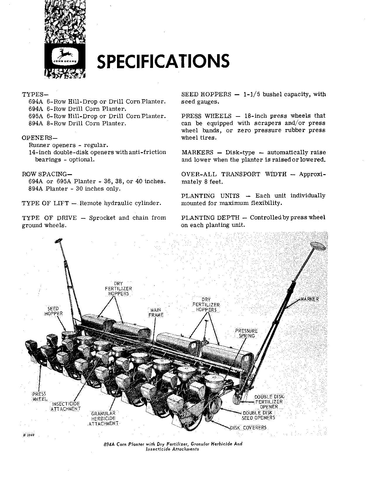 MANUEL D'UTILISATION DU SEMOIR JOHN DEERE 694A 695A 894A #2