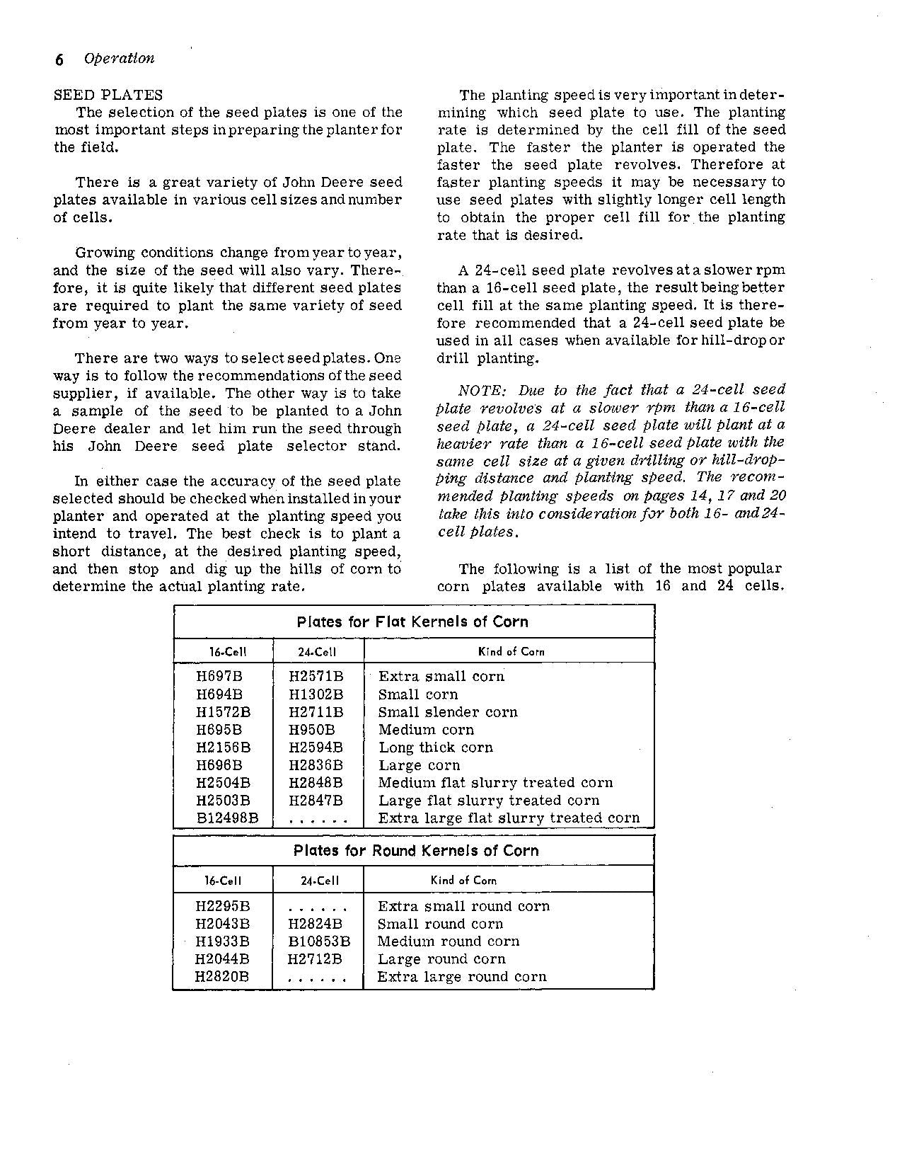 JOHN DEERE 694A 695A 894A PLANTER OPERATORS MANUAL #2