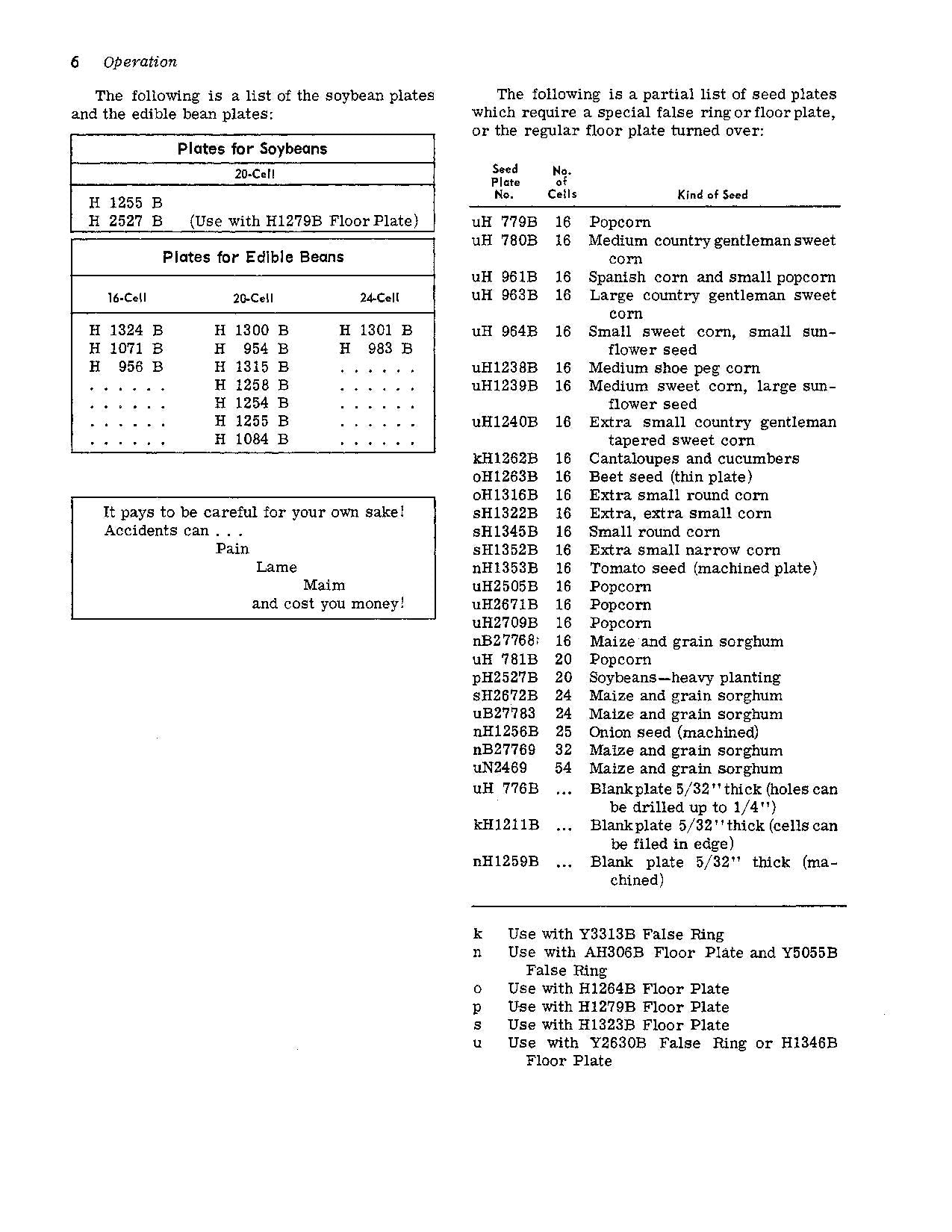 JOHN DEERE 494AN 694AN PLANTER OPERATORS MANUAL