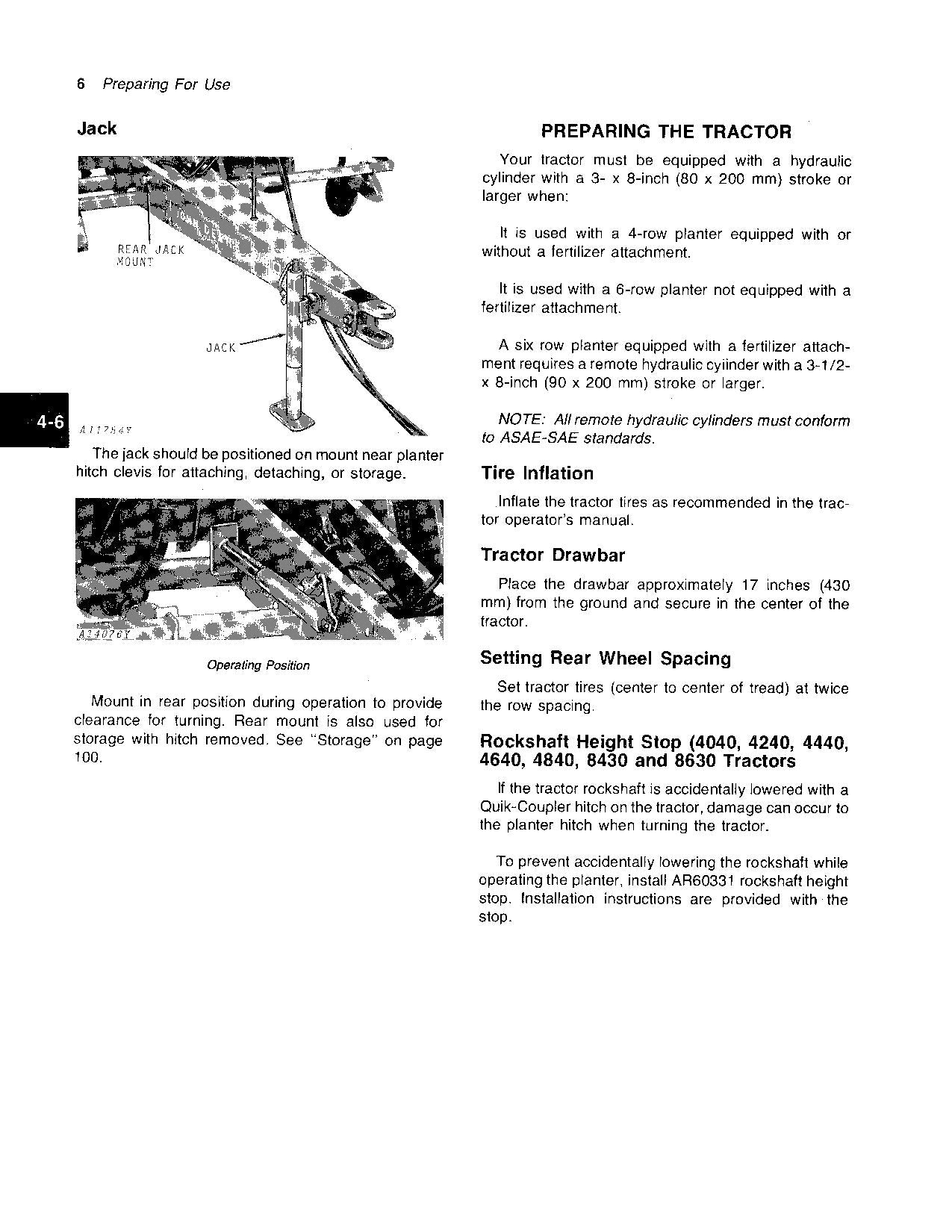 JOHN DEERE 7000 DRAWN COTTON CORN 4RN 6RN 4RW PLANTER OPERATORS MANUAL #5