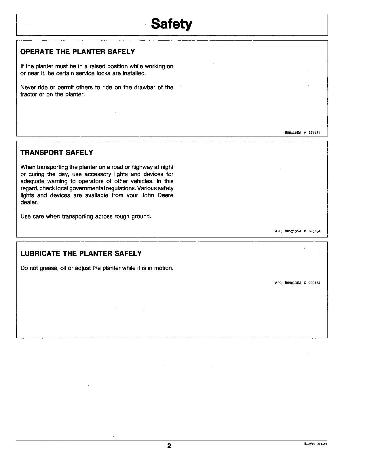 JOHN DEERE 7000 DRAWN (FLEX-FOLD) PLANTERS 8RW 12RN PLANTER OPERATORS MANUAL #10