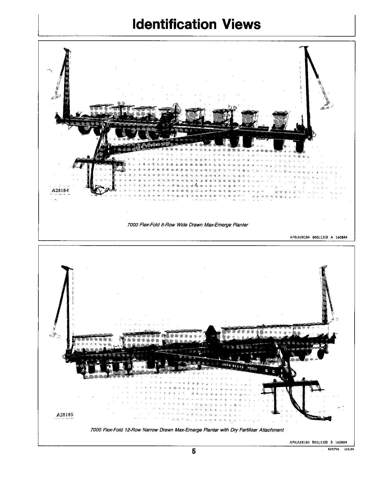 JOHN DEERE 7000 DRAWN (FLEX-FOLD) PLANTERS 8RW 12RN PLANTER OPERATORS MANUAL #10