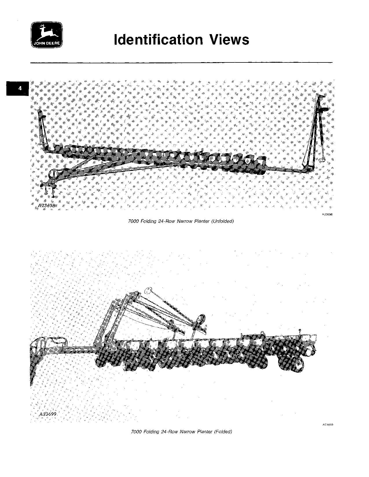 JOHN DEERE 7000 DRAWN (FOLDING) PLANTERS 24RN PLANTER OPERATORS MANUAL #12