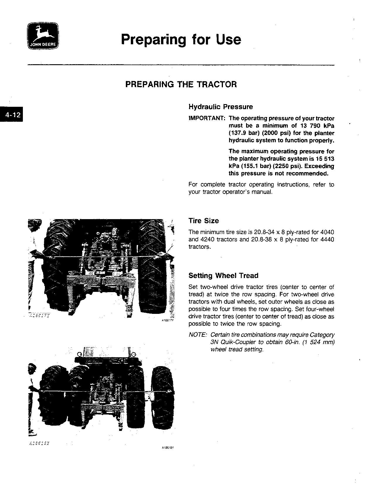 JOHN DEERE 7000 DRAWN FOLDING PLANTER 8RW 12RN PLANTER OPERATORS MANUAL #13