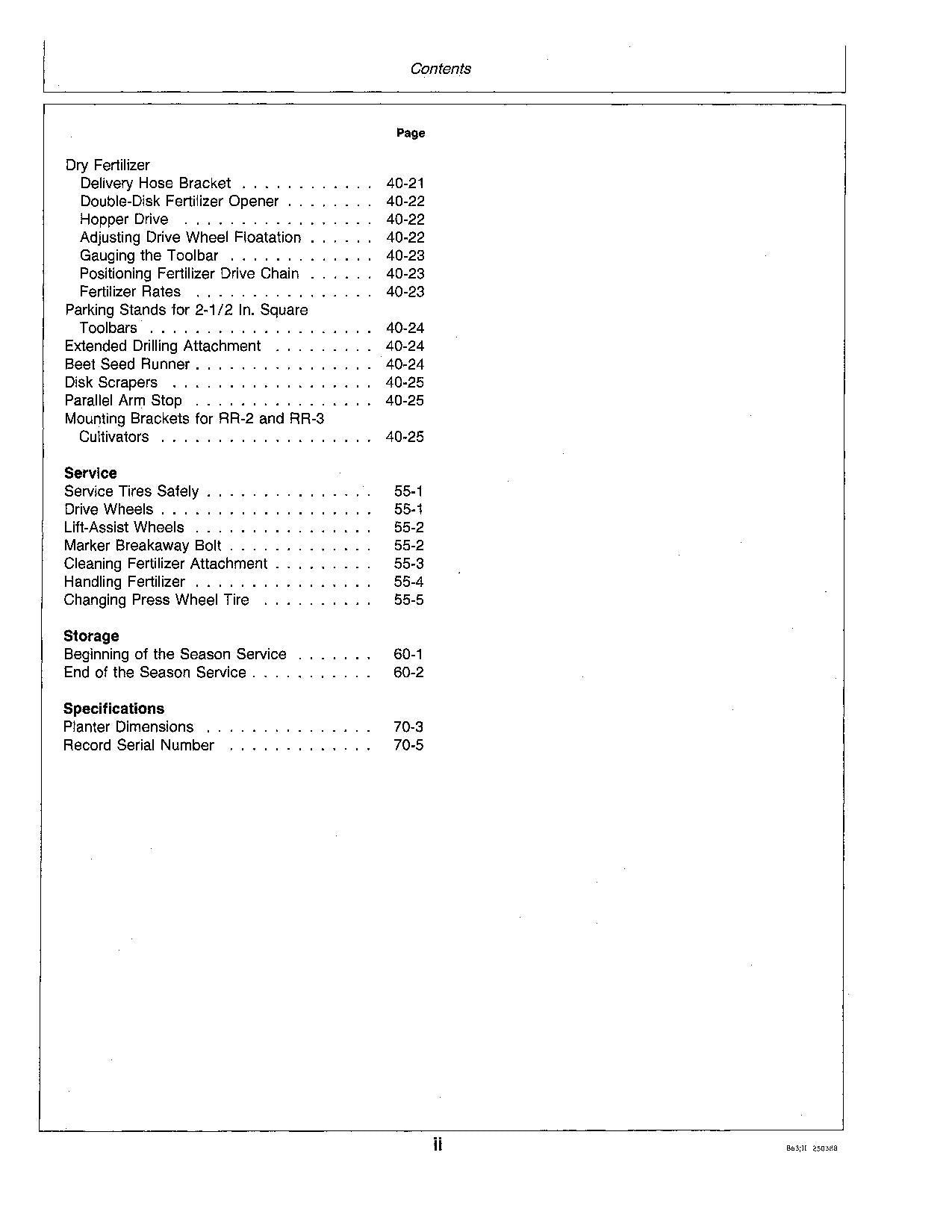 JOHN DEERE 71 PLANTER OPERATORS MANUAL