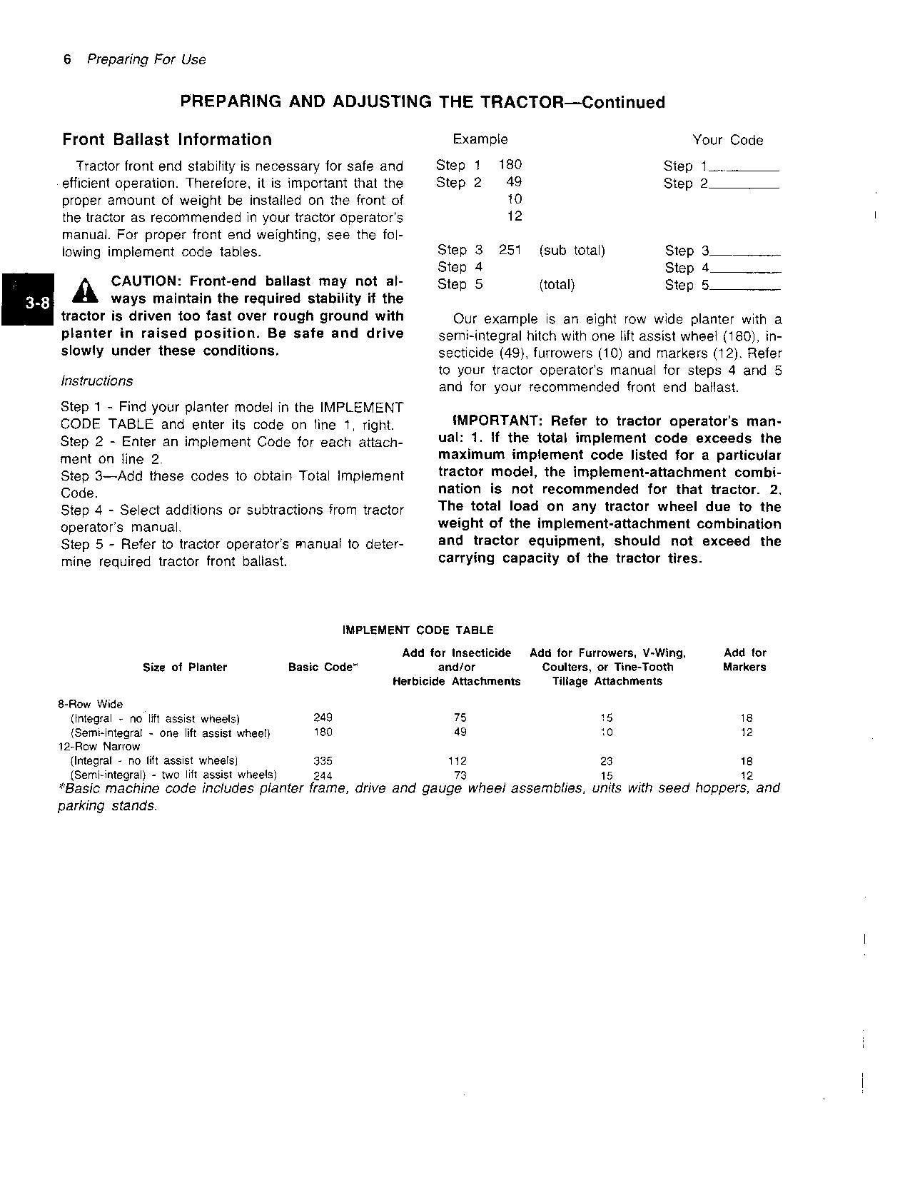 JOHN DEERE 7100 FOLDING MAXEMERGE INTEGRAL PLANTER OPERATORS MANUAL #1