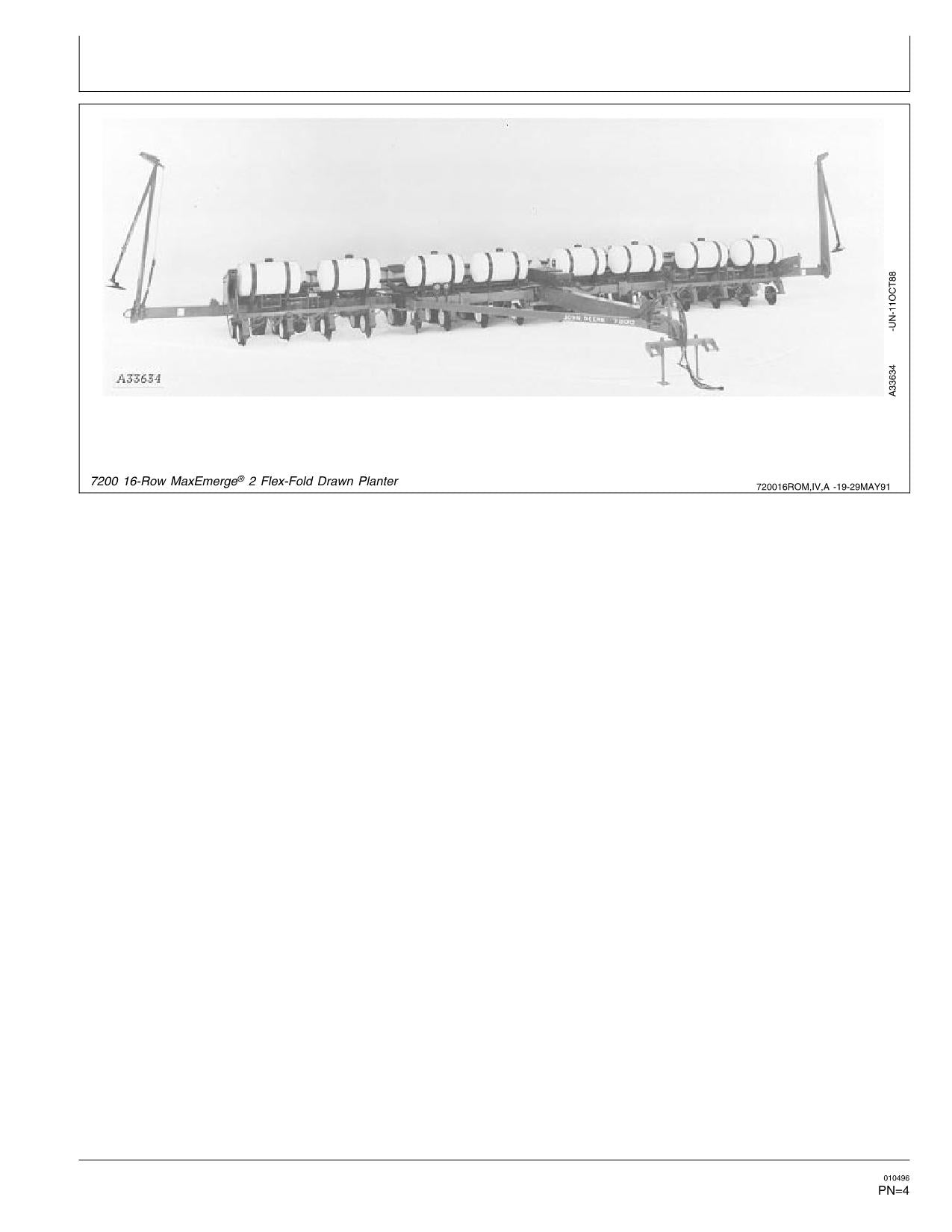 JOHN DEERE 7200 DRAWN (FLEX-FOLD) PLANTER OPERATORS MANUAL #2