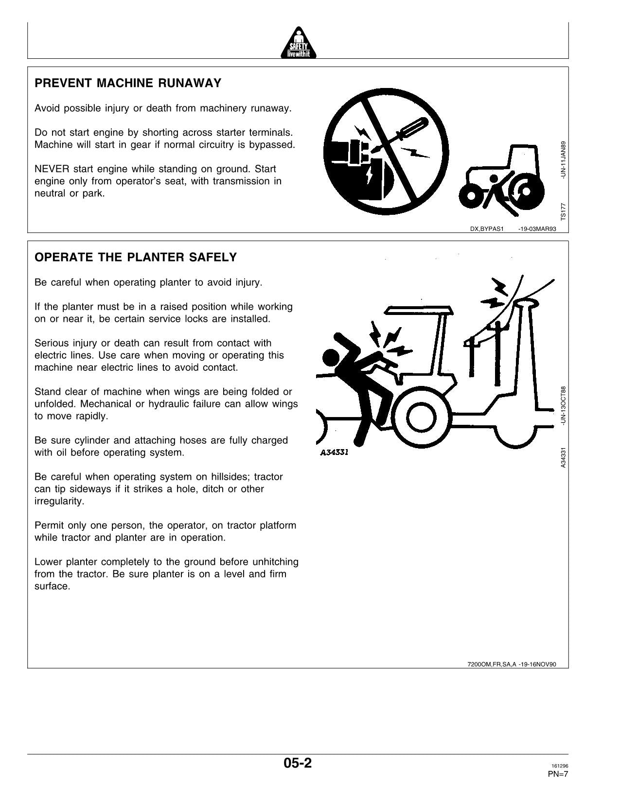 JOHN DEERE 7200 MAXEMERGE2 DRAWN (12RN) PLANTER OPERATORS MANUAL #7