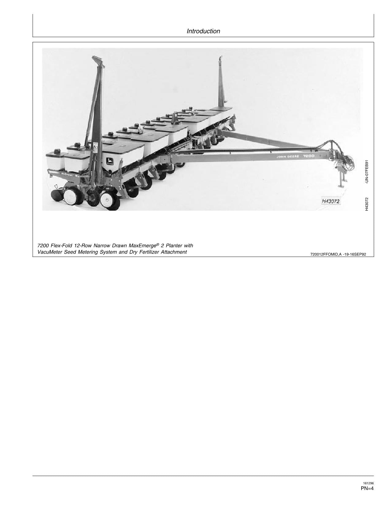 JOHN DEERE 7200 MAXEMERGE2 DRAWN (12RN) PLANTER OPERATORS MANUAL #7