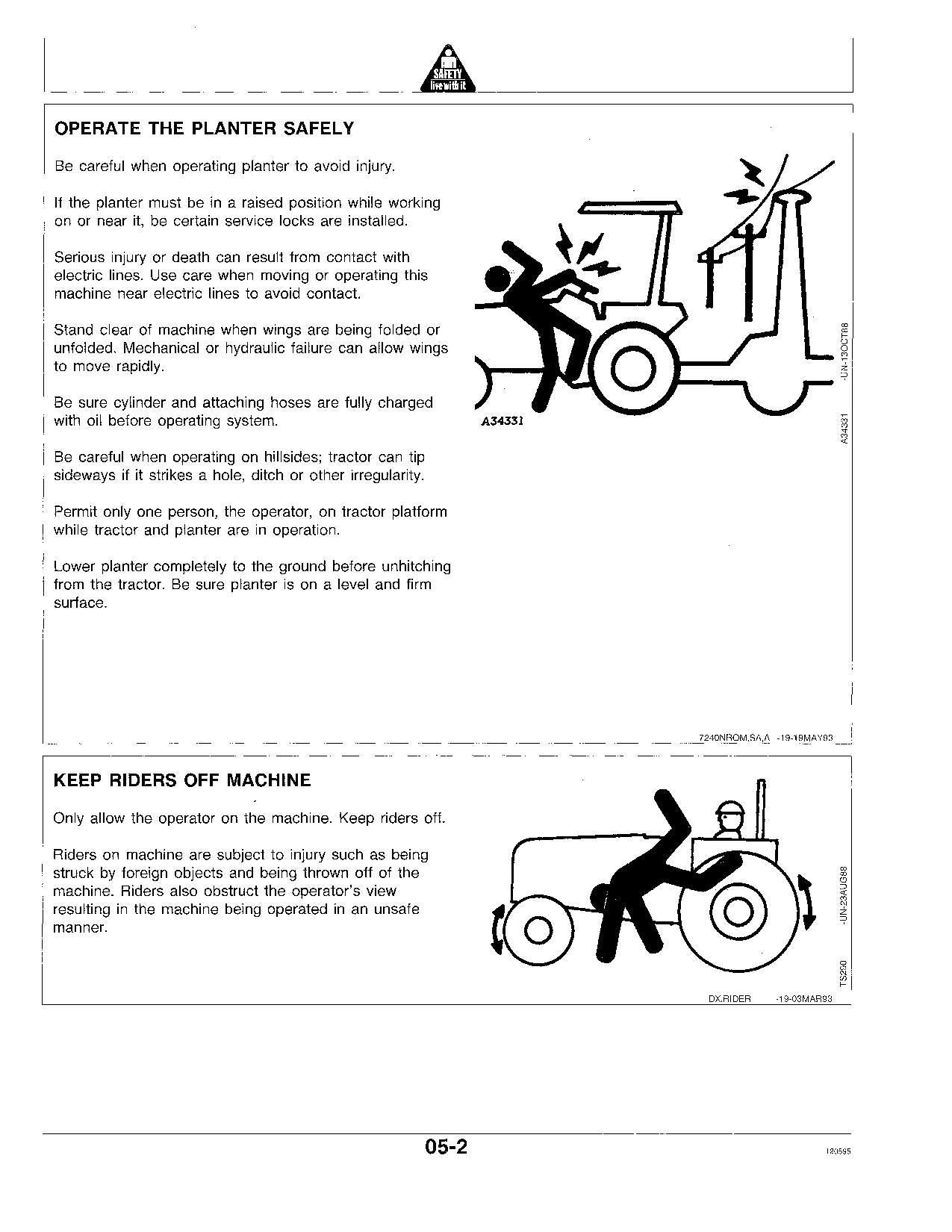 JOHN DEERE 7240 PLANTER OPERATORS MANUAL