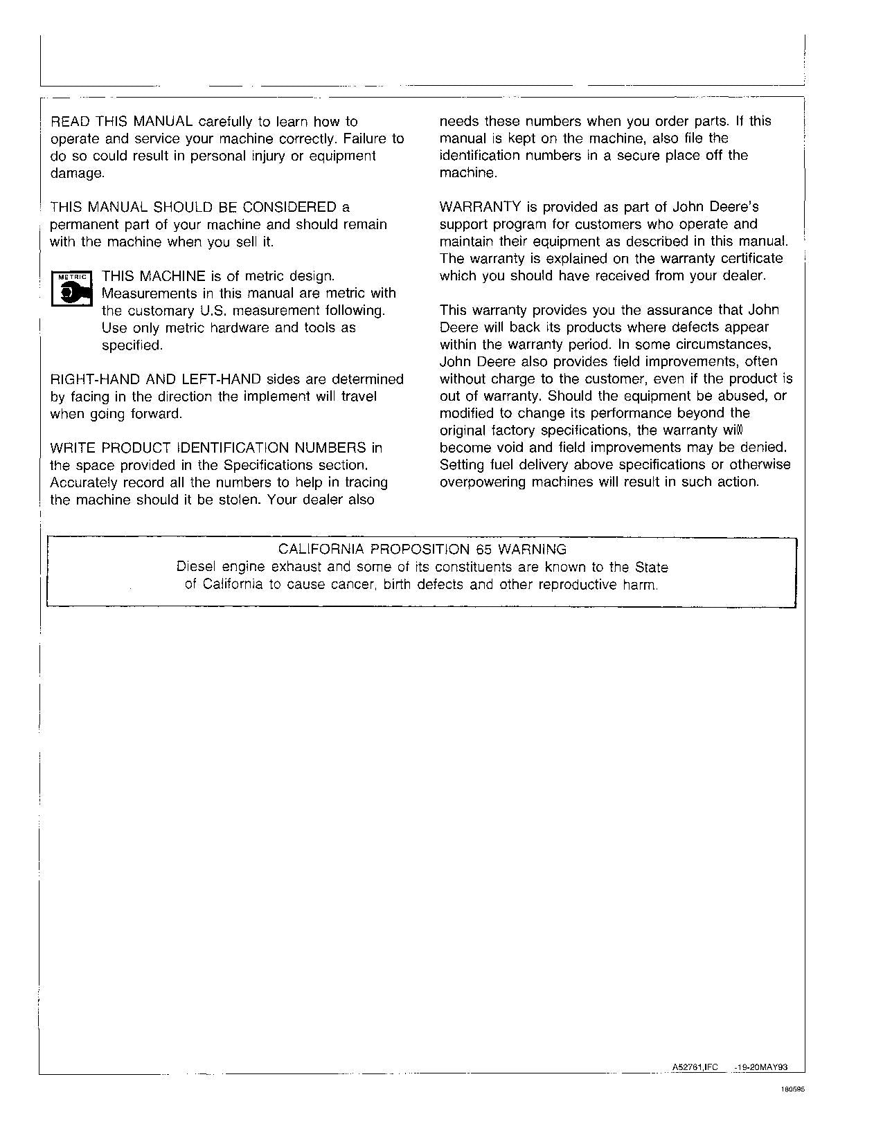 MANUEL D'UTILISATION DU SEMOIR JOHN DEERE 7300 #1