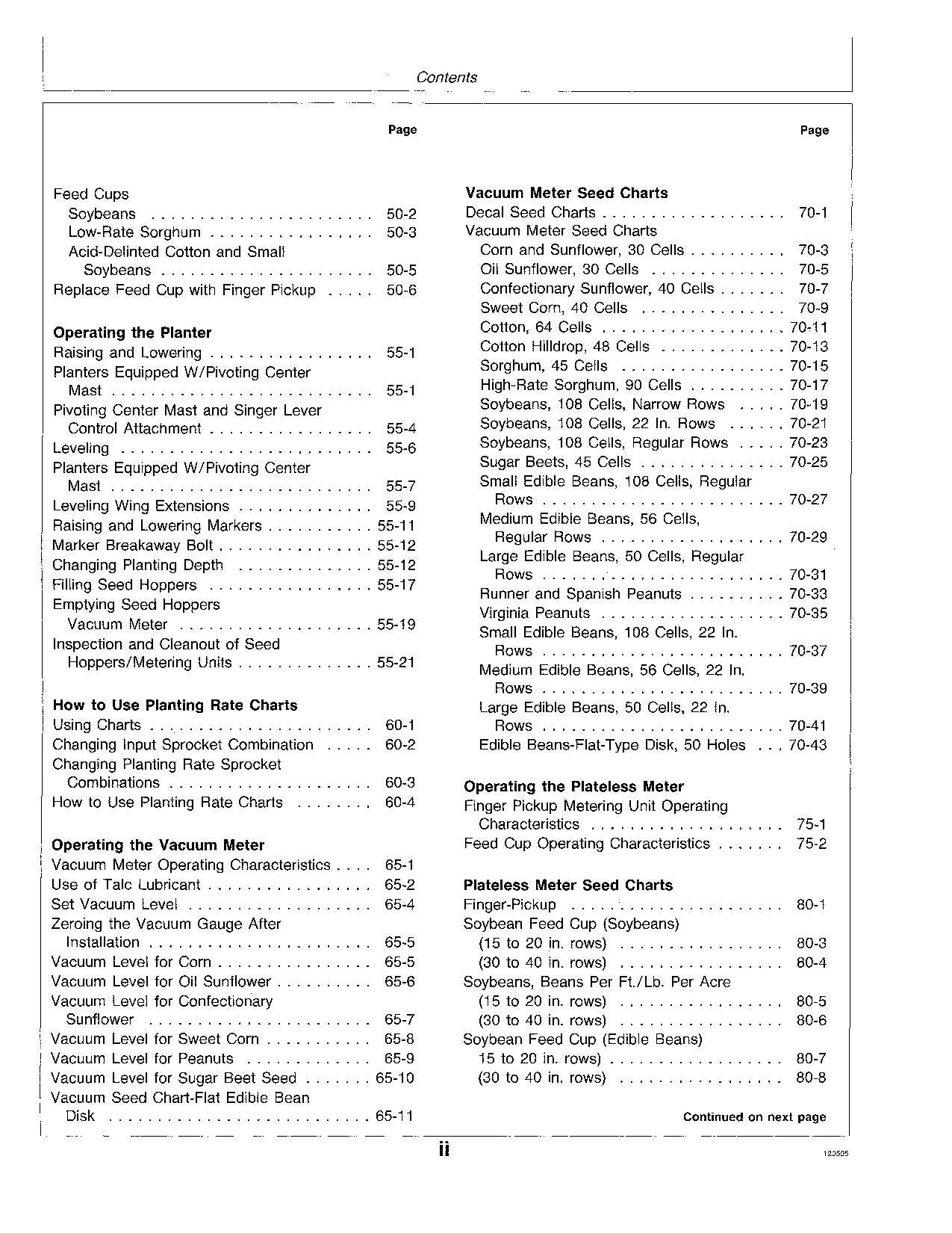 JOHN DEERE 7300 PLANTER OPERATORS MANUAL #3