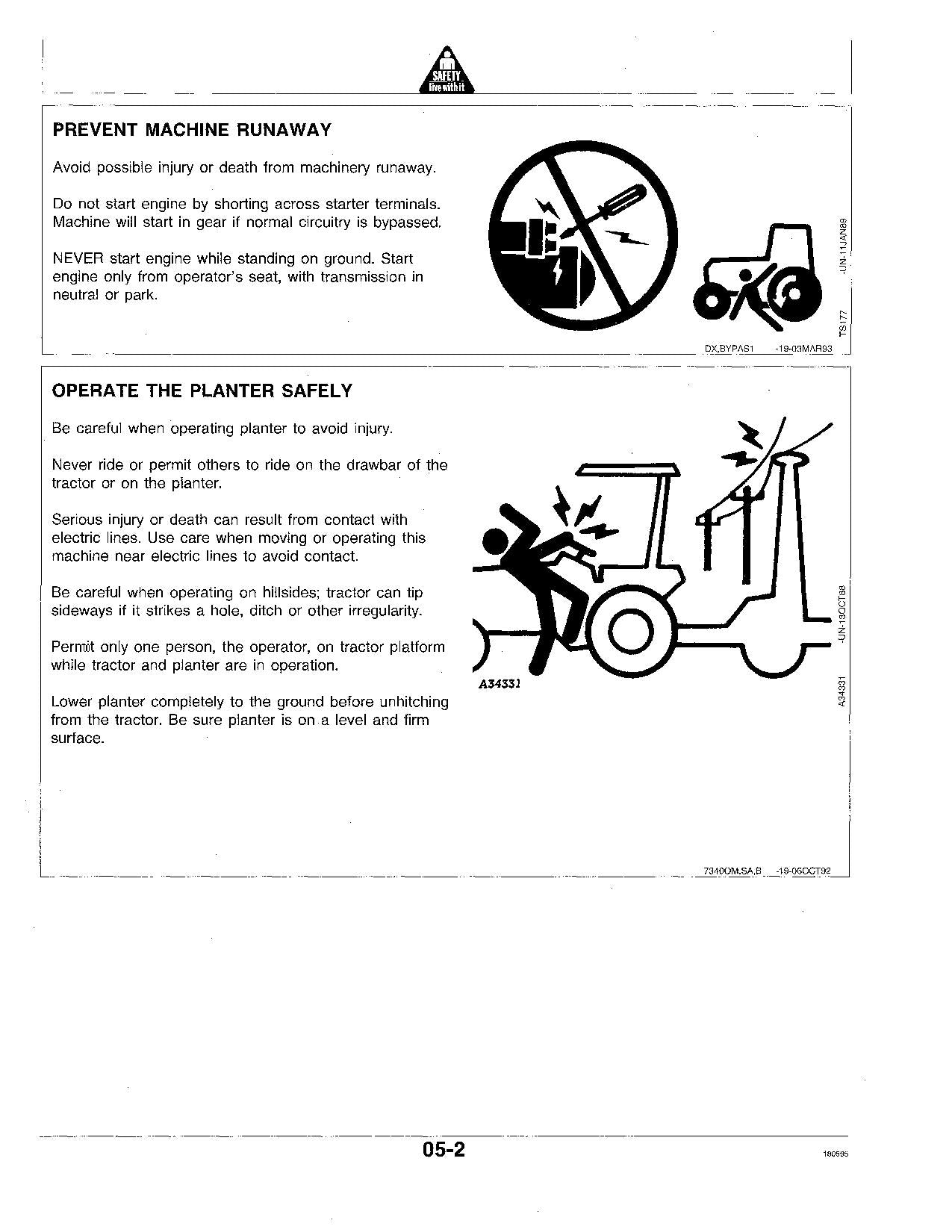 JOHN DEERE 7340 PLANTER OPERATORS MANUAL