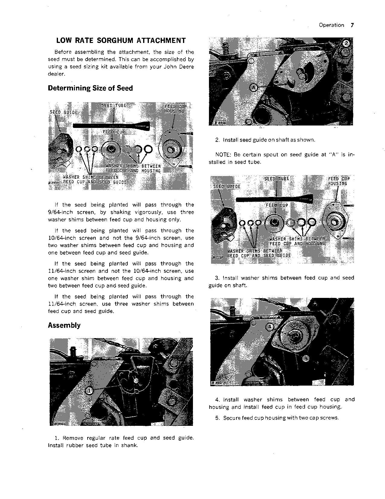 MANUEL D'UTILISATION DU SEMOIR JOHN DEERE 80 #1