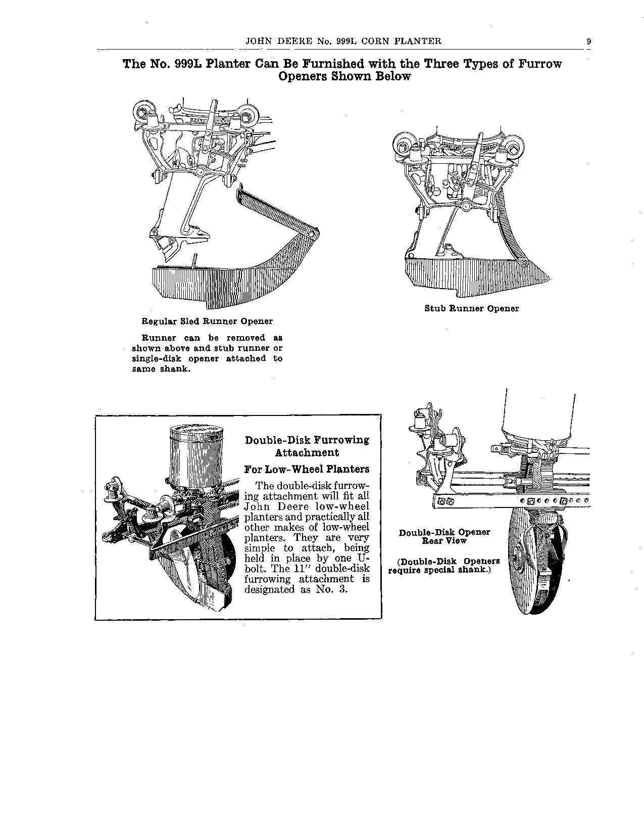 JOHN DEERE 999L PLANTER OPERATORS MANUAL