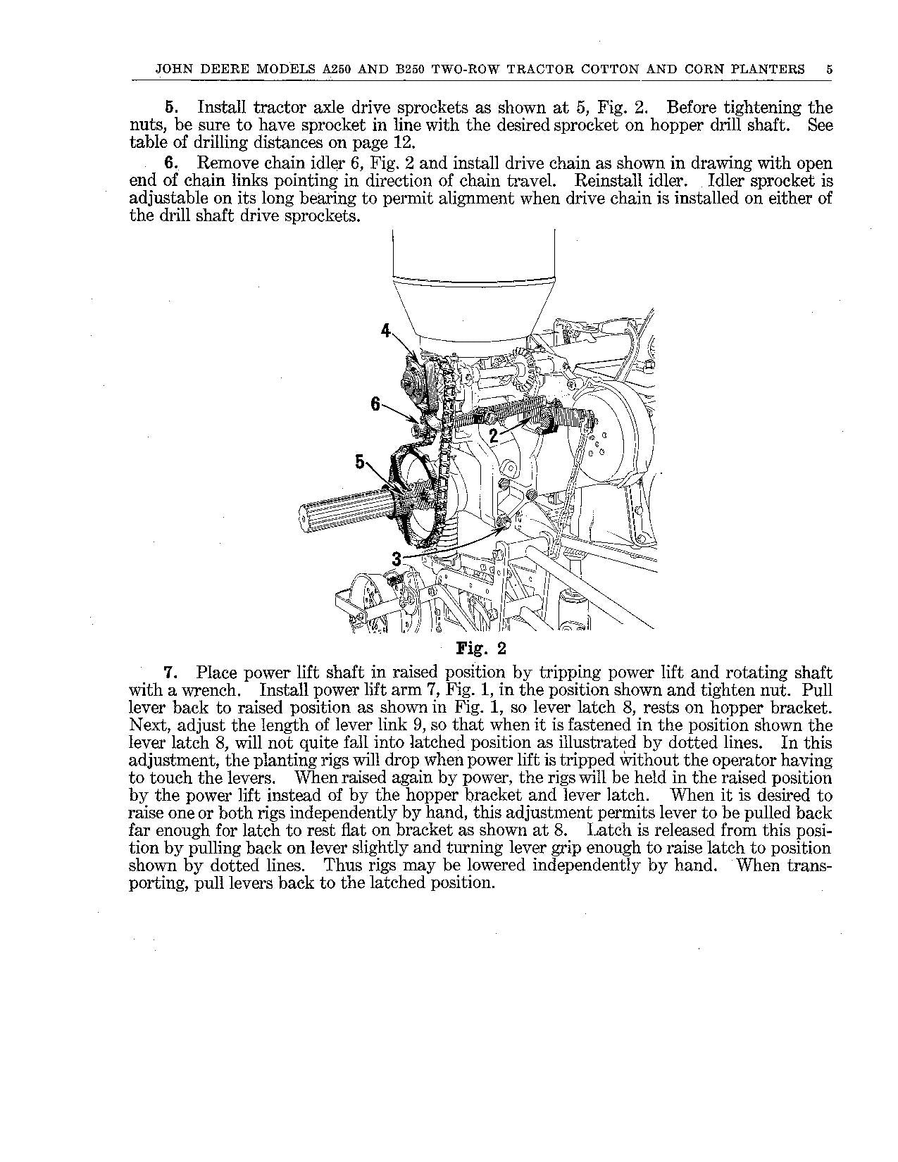 MANUEL D'UTILISATION DU SEMOIR JOHN DEERE A250 B250