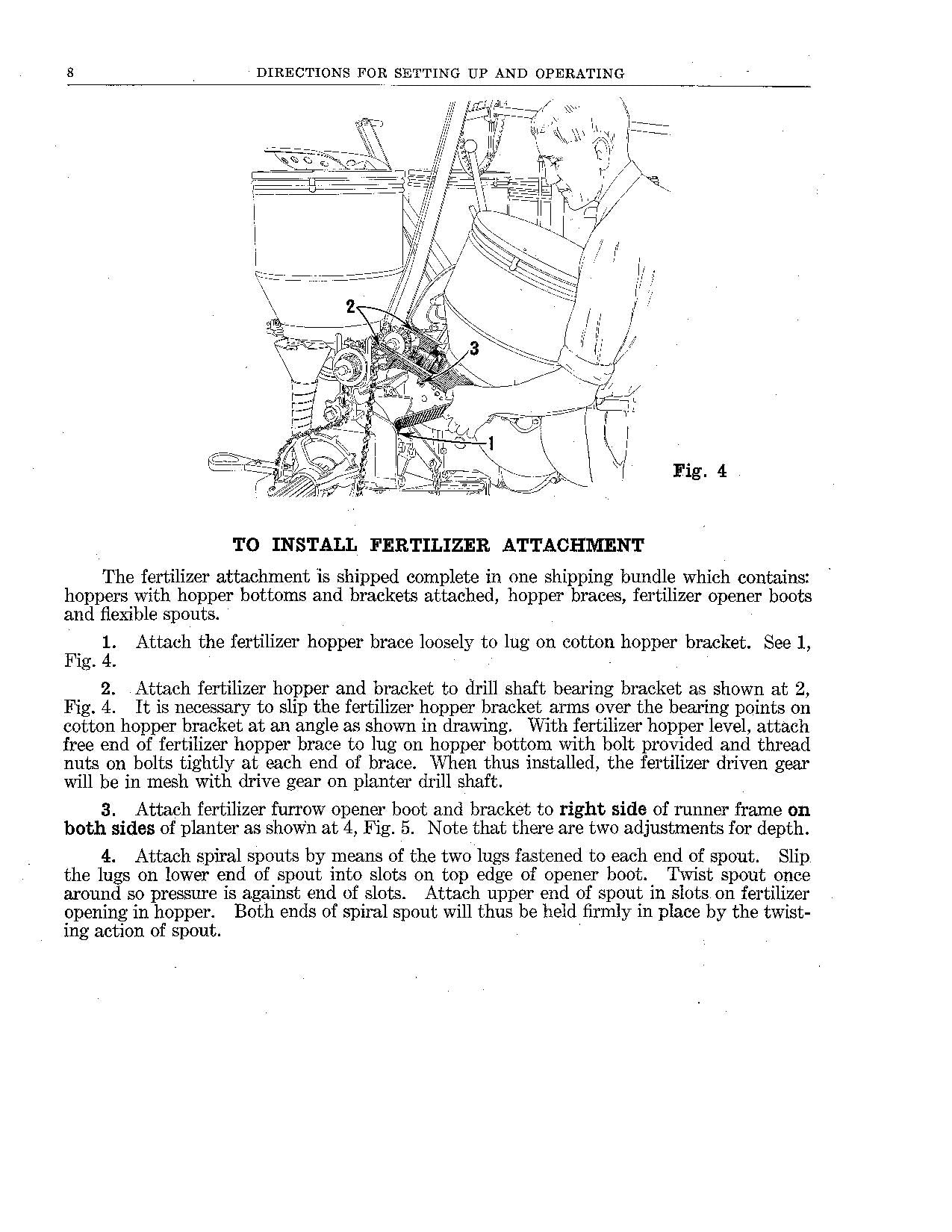 JOHN DEERE A250 B250 PLANTER OPERATORS MANUAL