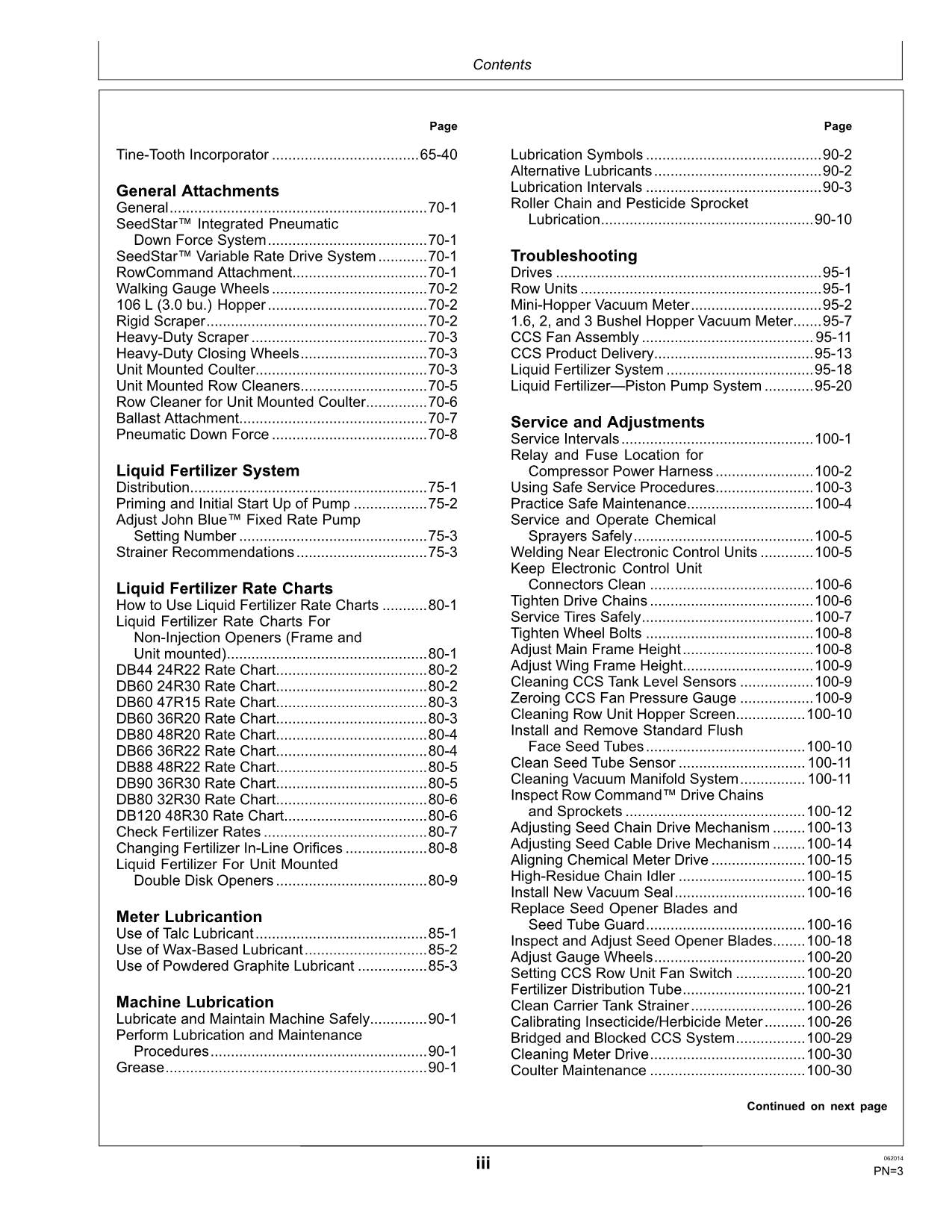 JOHN DEERE DB44 DB60 DB80 DB90 DB88 DB120 DB66 DBP44 PLANTER OPERATORS MANUAL